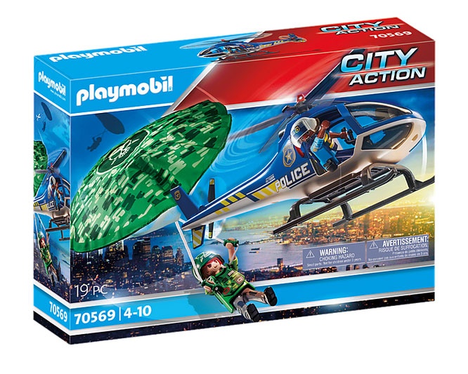 Playmobil 70569 City Action Polizei-Hubschrauber Fallschirm