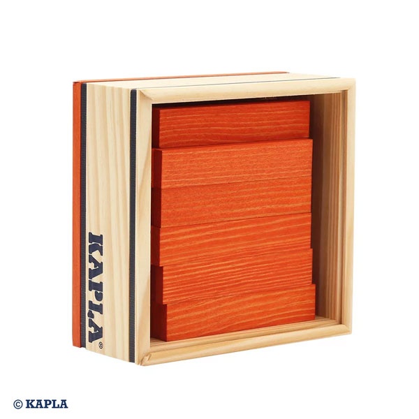 KAPLA-Holzplättchen Holzbausteine 40er orange