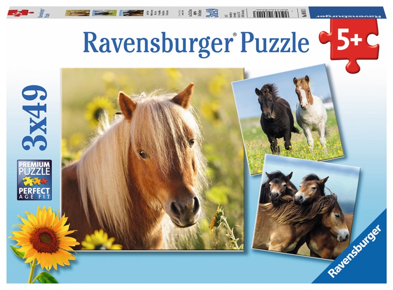Ravensburger Puzzle Liebe Pferde 3 x 49 Teile