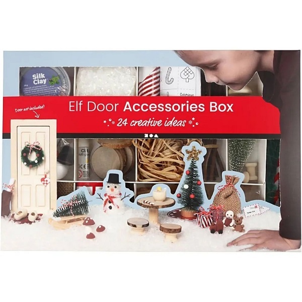 Bastelmaterial Weihnachten Accessoires Box Wichteltür
