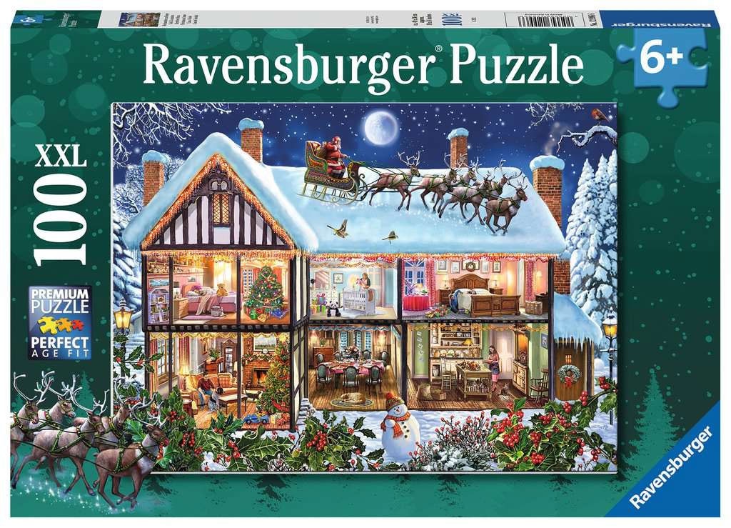 Ravensburger Puzzle Weihnachten zu Hause 100 Teile XXL