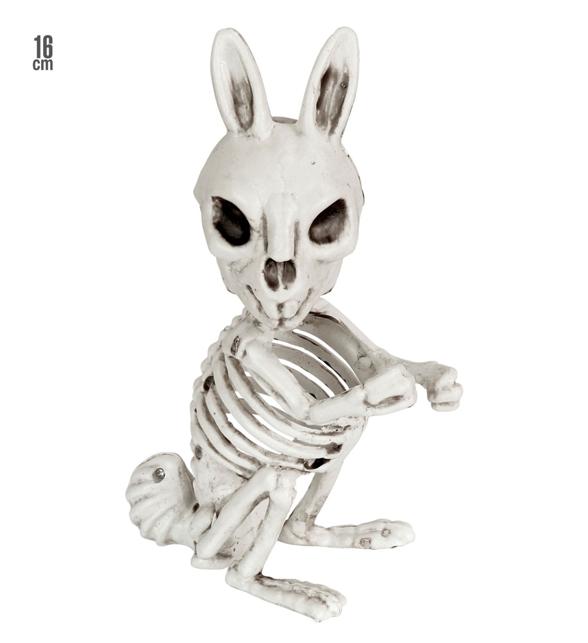 Halloween Deko Hasenskelett Skelett 16 cm