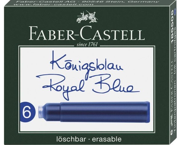 Faber Castell Tintenpatronen königsblau 6er