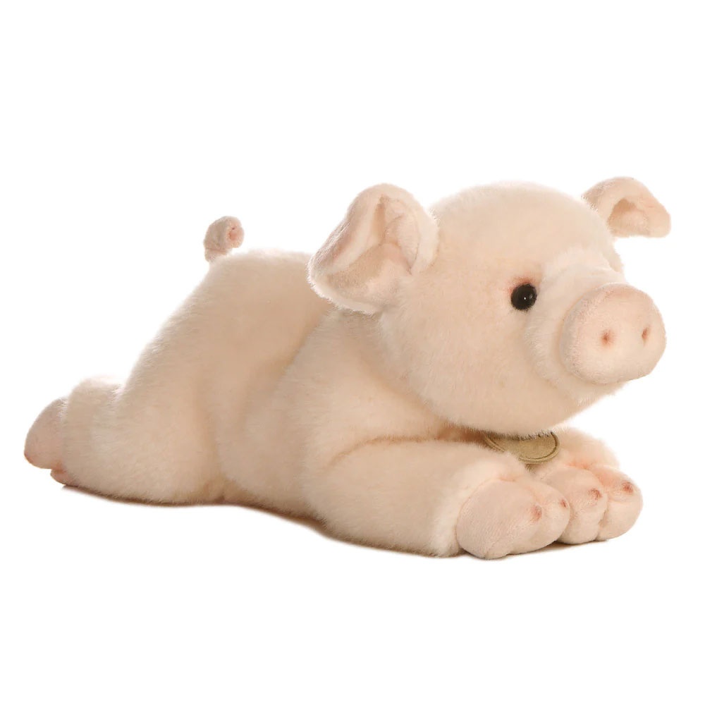 MiYoni Schwein liegend Plüschtier von Aurora 28 cm