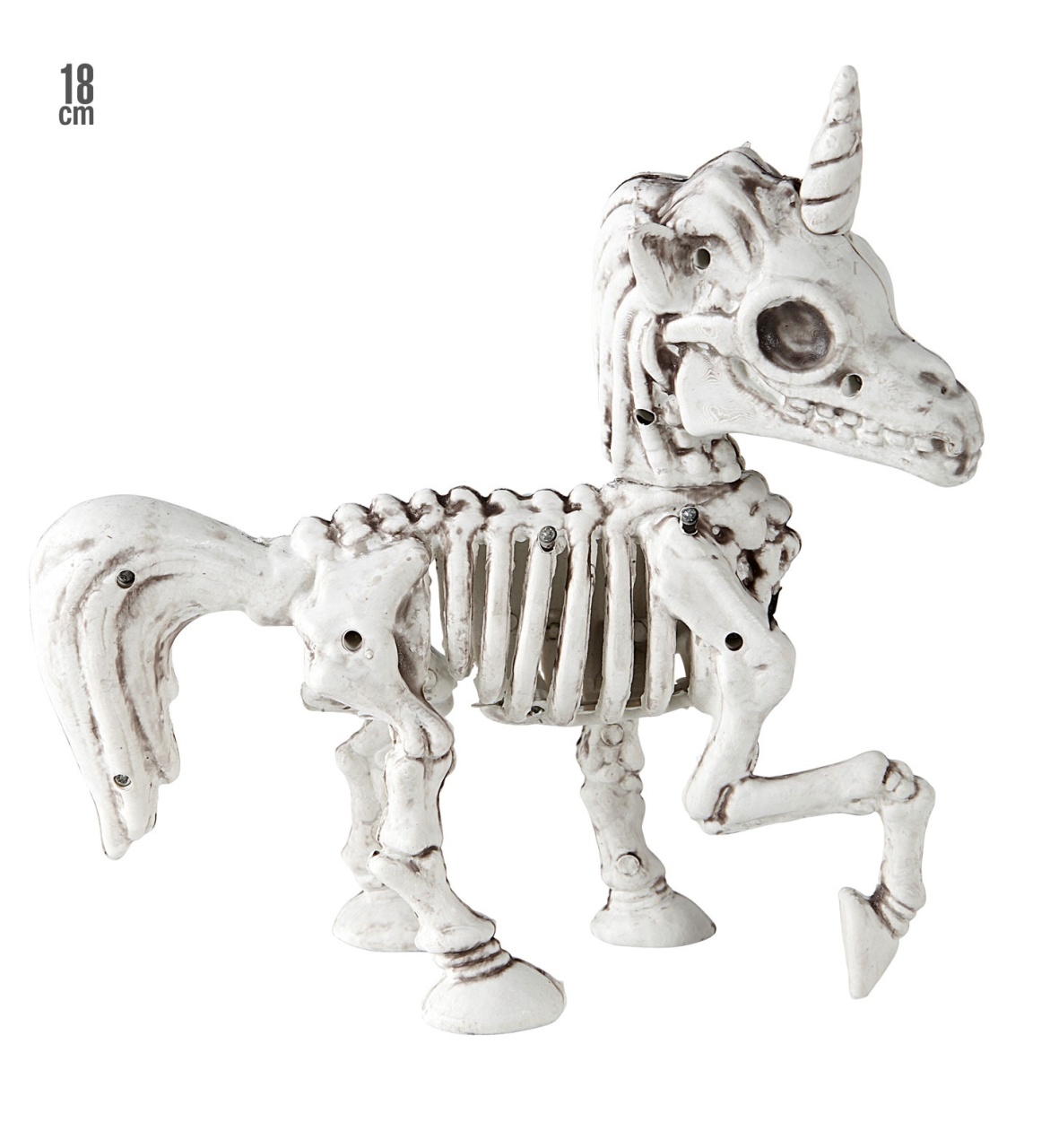 Halloween Deko Einhorn Skelett 18 cm