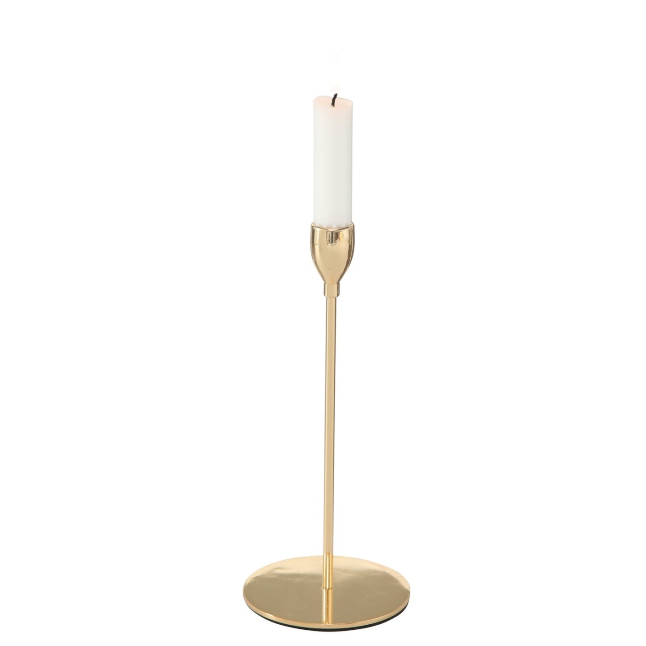 Boltze Kerzenleuchter Kerzenhalter , Eisen, gold,  H 23 cm