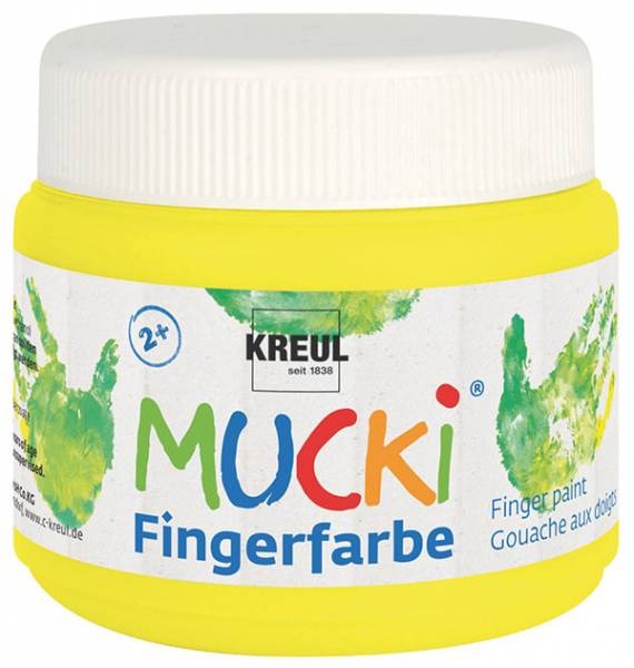 Mucki Fingerfarbe Neon-Quietschgelb 150 ml