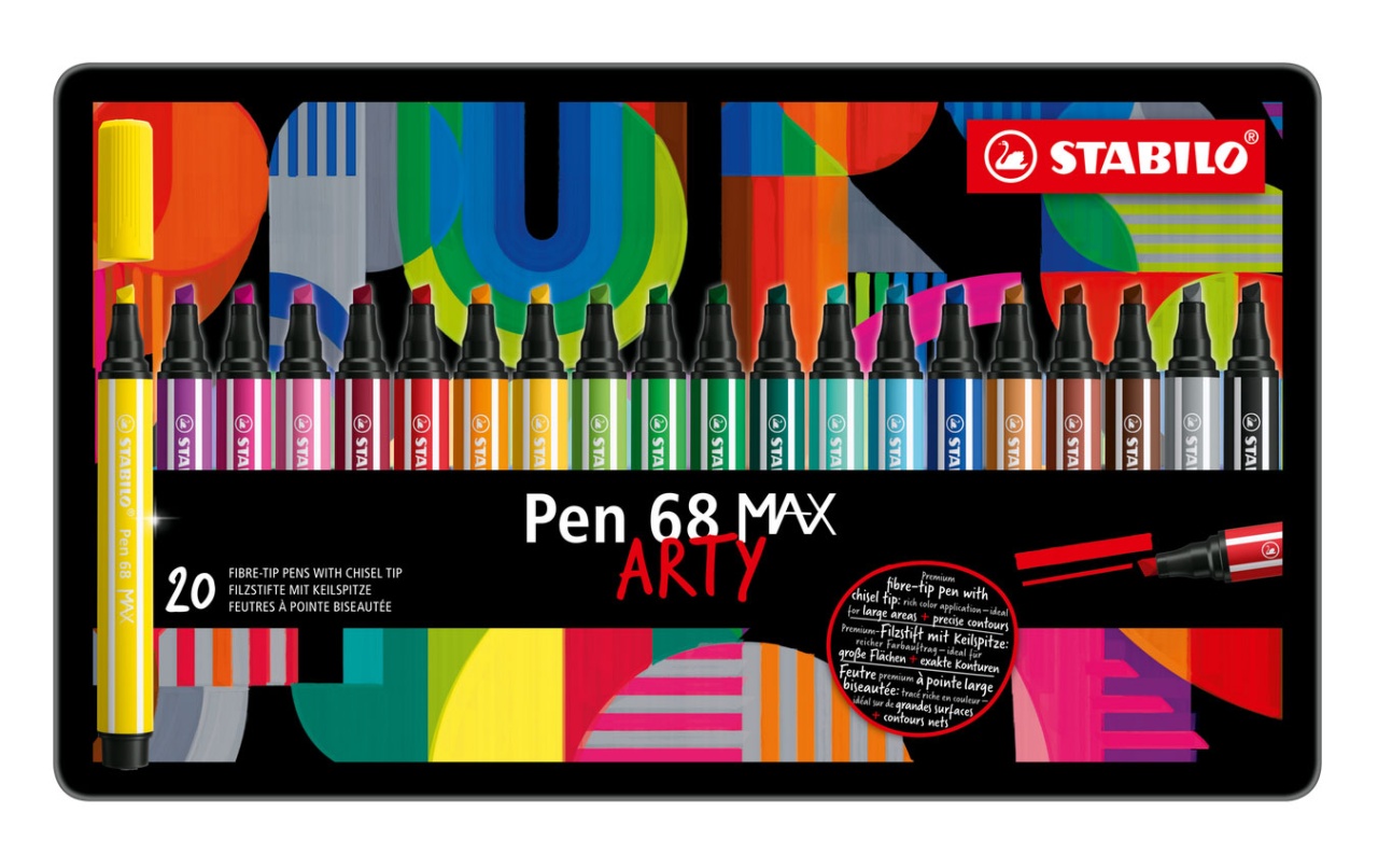 Stabilo Pen 68 MAX 20er ARTY Metalletui