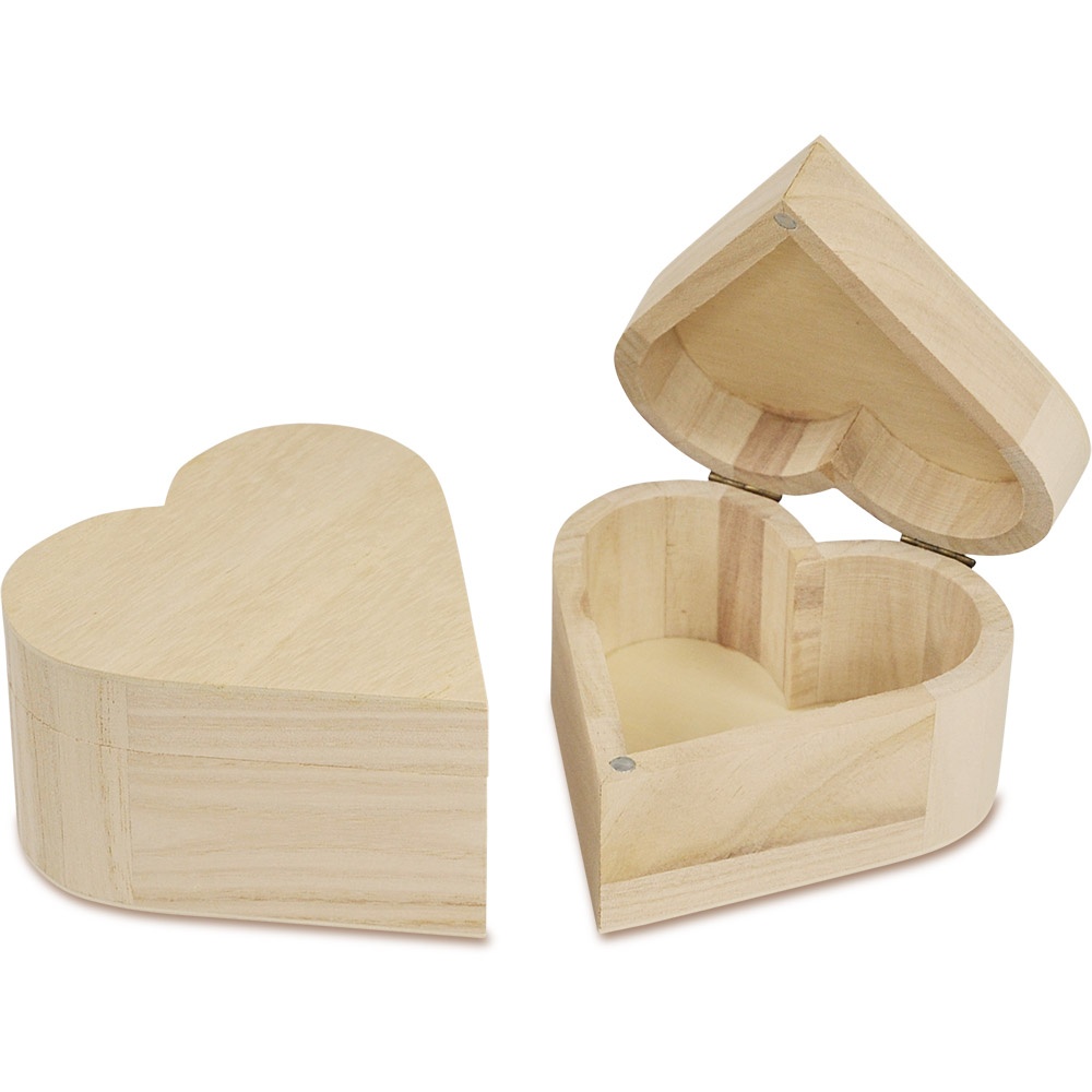 Herzdose aus Holz zum individuellen Gestalten
