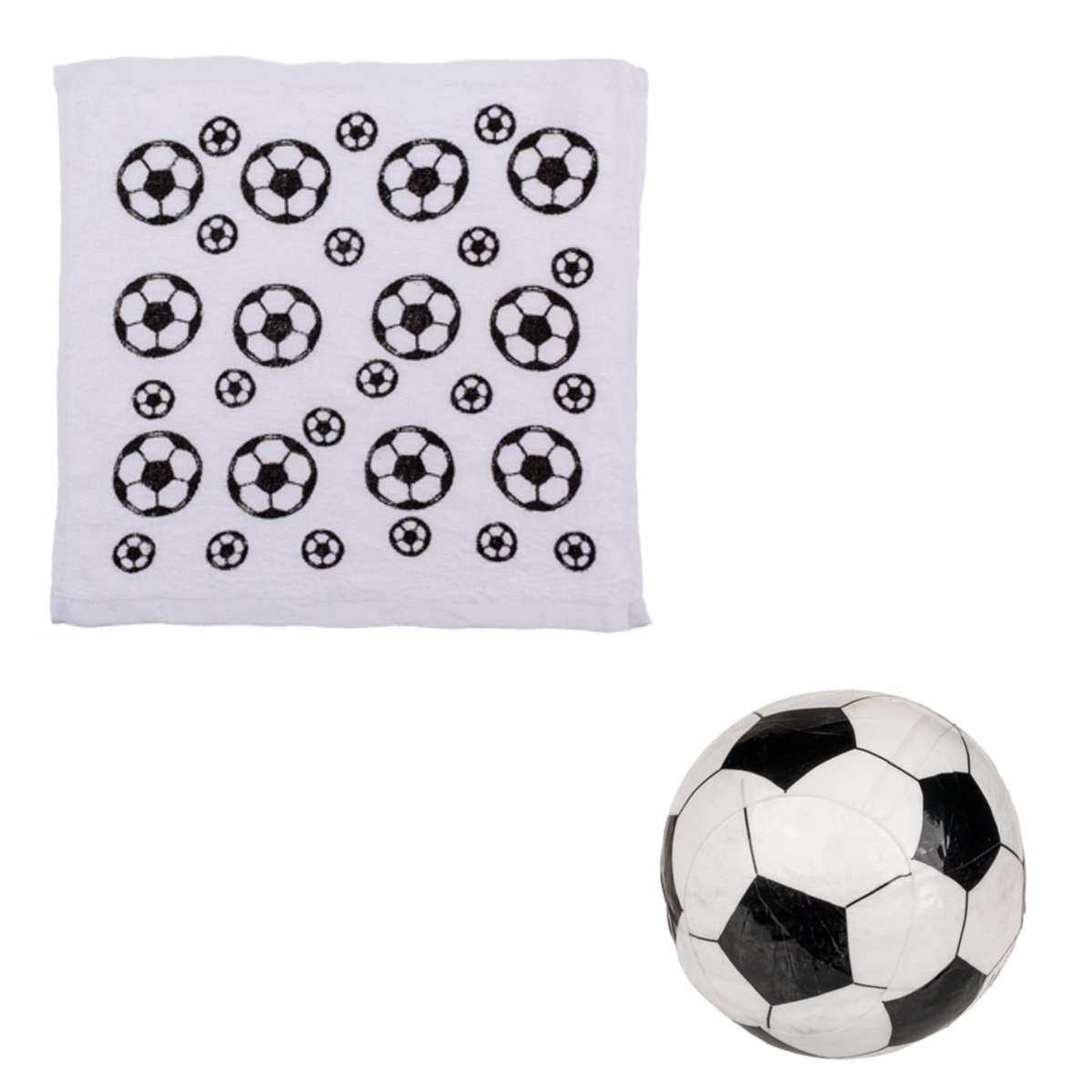 Magisches Handtuch Fußball ca 30 x 30 cm