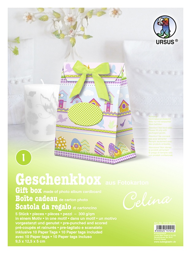 Bastelmappe Geschenkboxen-Set Celina Motiv 1 Ostern