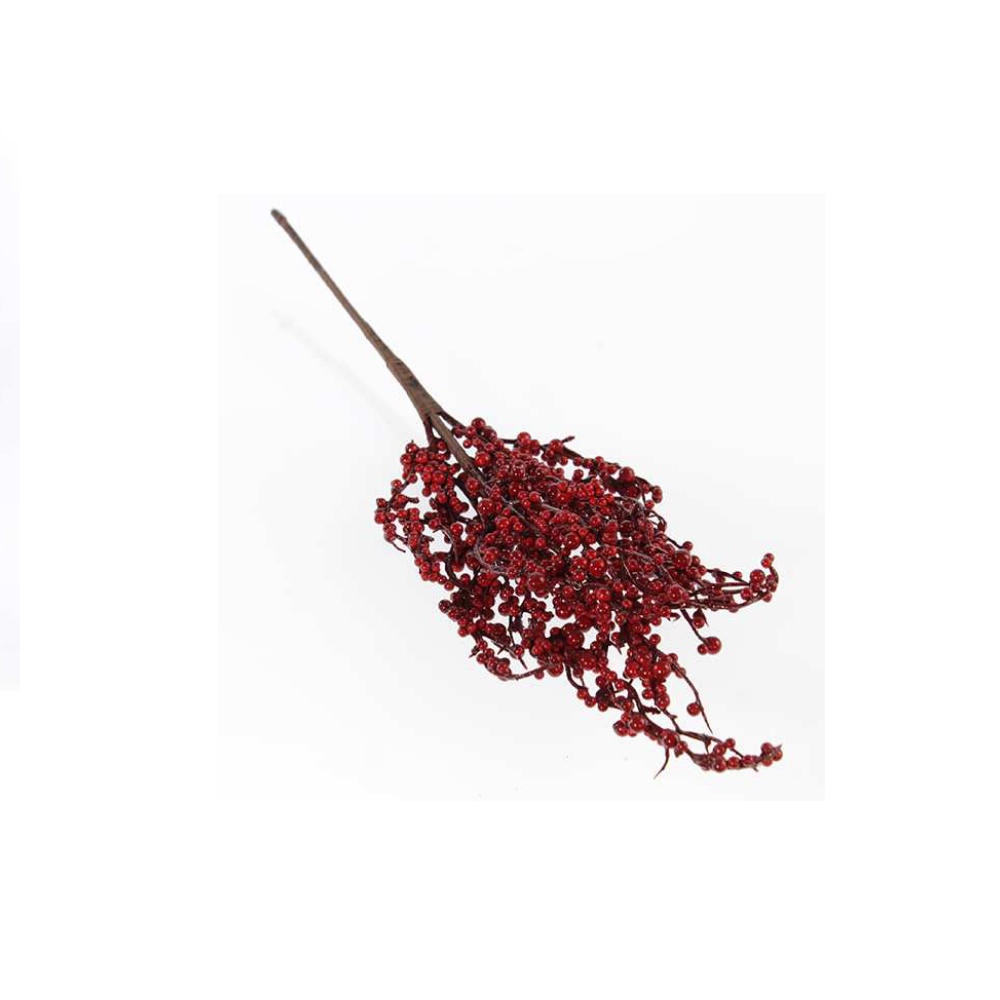 Deko Zweig mit roten Beeren künstlich 17 x 3 x 50 cm