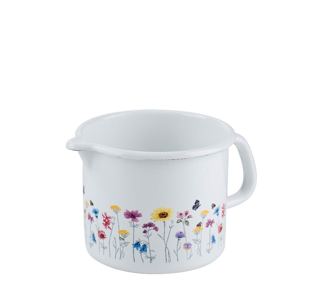 Riess Emaille Schnabeltopf 14 cm, 1,7l Flora