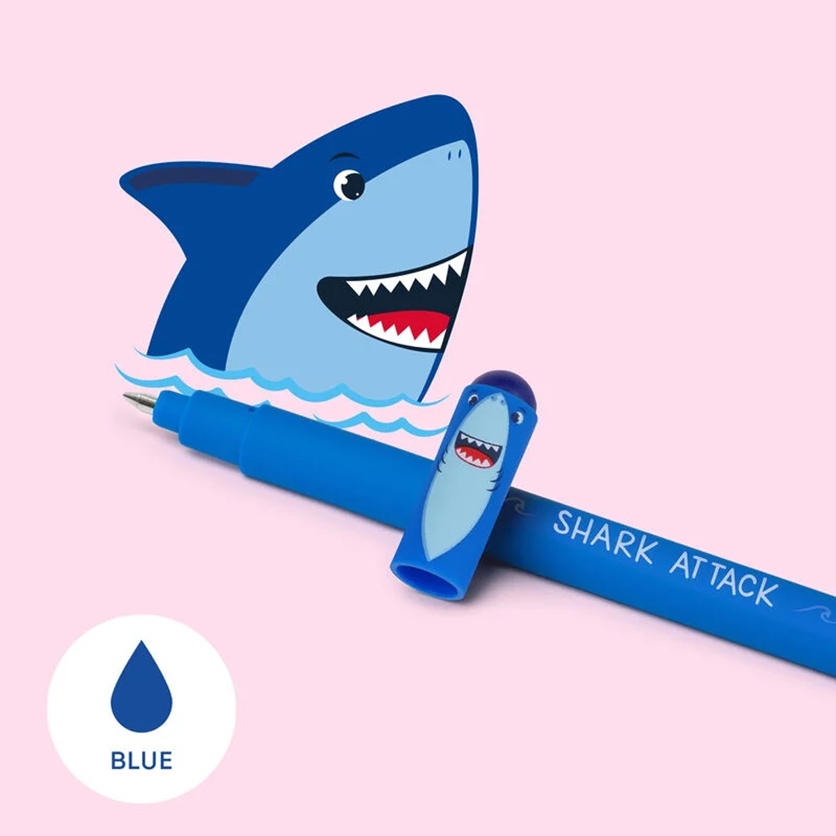 Löschbarer Gelstift - Erasable Pen Shark blue von Legami