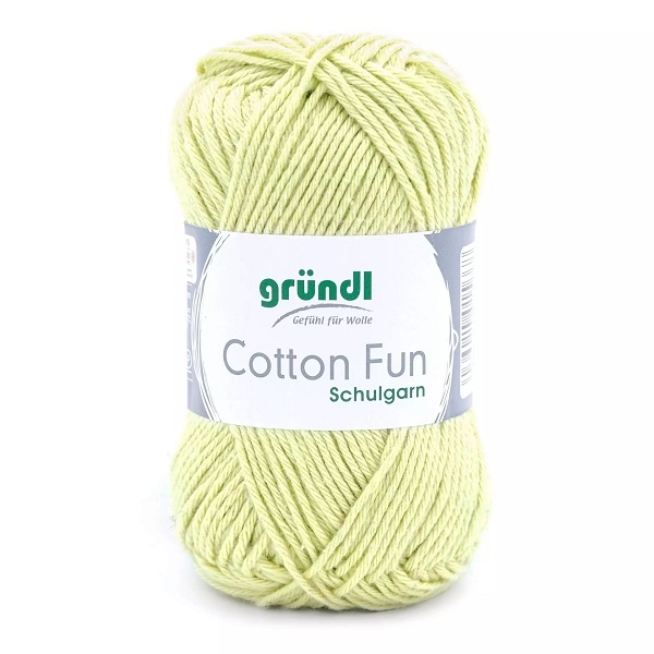 Gründl Wolle Cotton Fun 50 g hellgrün Schulgarn