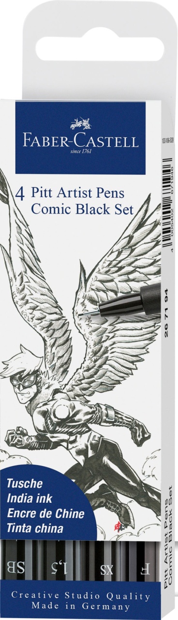 Faber Castell Tuschestifte  Pitt Artist Pen Comic 4x schwarz