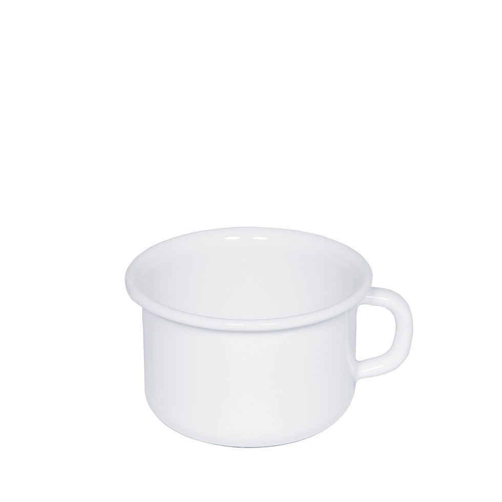 Riess Emaille Kaffeeschale Kaffee-Schale 10 cm, 0,4l weiß