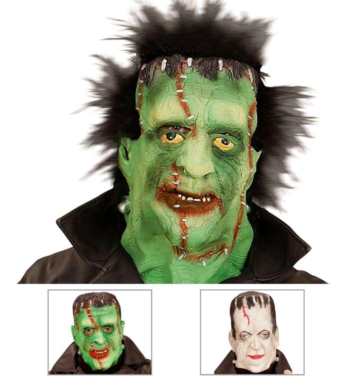 Kostüm Zubehör Frankenstein Maske sort.