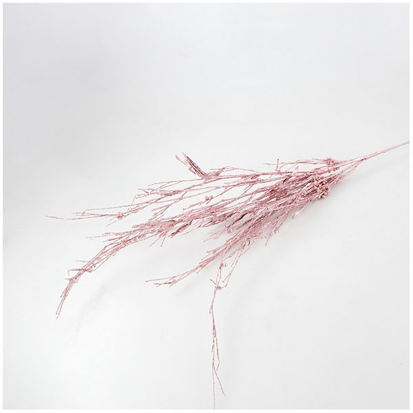 Deko-Zweig rosa mit Flitter 95 cm