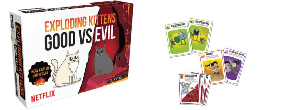 Exploding Kittens: Good vs. Evil Kartenspiel