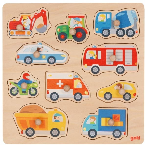 Goki Hintergrundbildpuzzle Fahrzeuge