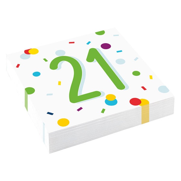 Servietten Confetti Birthday 21