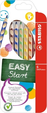 Stabilo EASYcolors Farbstifte für Linkshänder 6 Stück