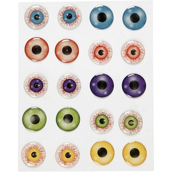 Bastelmaterial 3D Augen Sticker 10 Paar