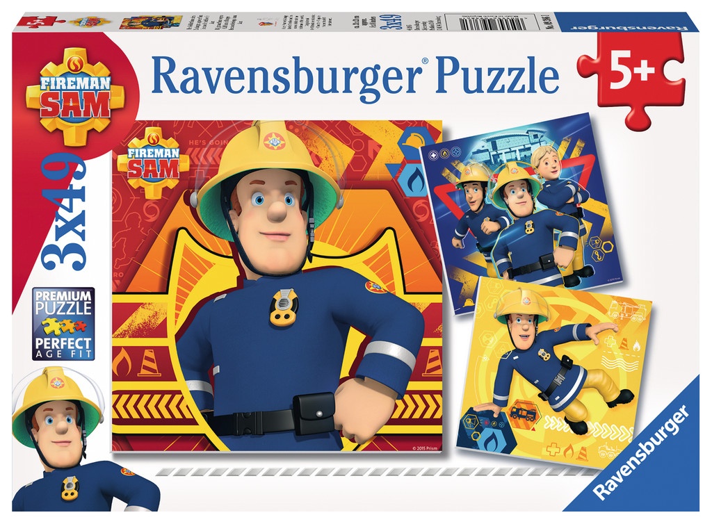 Ravensburger Puzzle Bei Gefahr Sam rufen 3 x 49 Teile