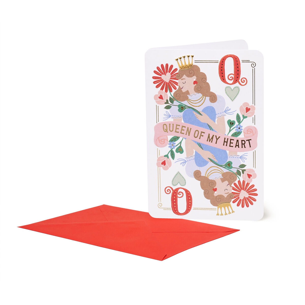 Karte Klappkarte mit Briefumschlag Queen of my Heart Legami