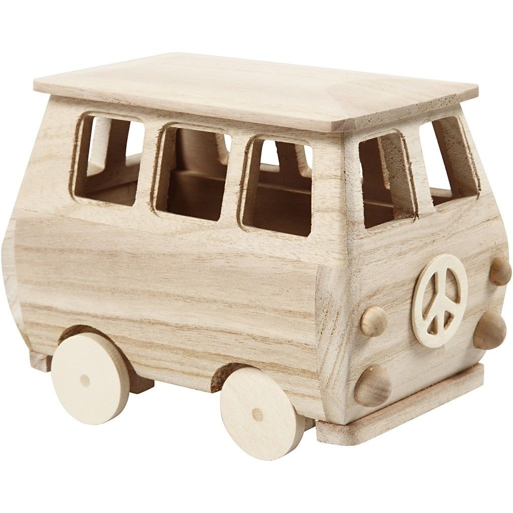 Holz Minibus 17 x 10 x 13 cm