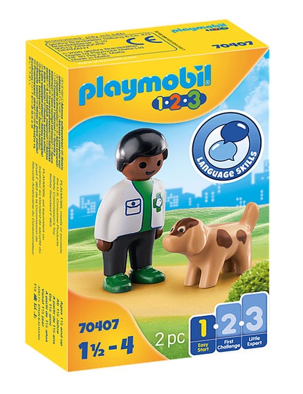 Playmobil 70407 1.2.3 Tierarzt mit Hund