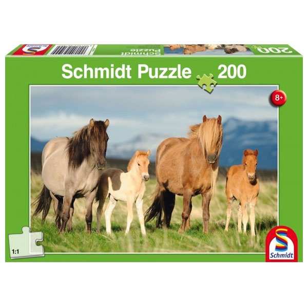 Puzzle Pferdefamilie 200 Teile