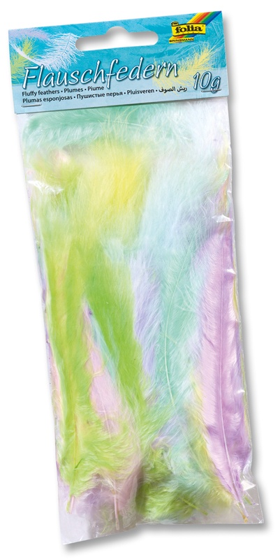 Folia Flauschfedern Pastell-Farben 10g