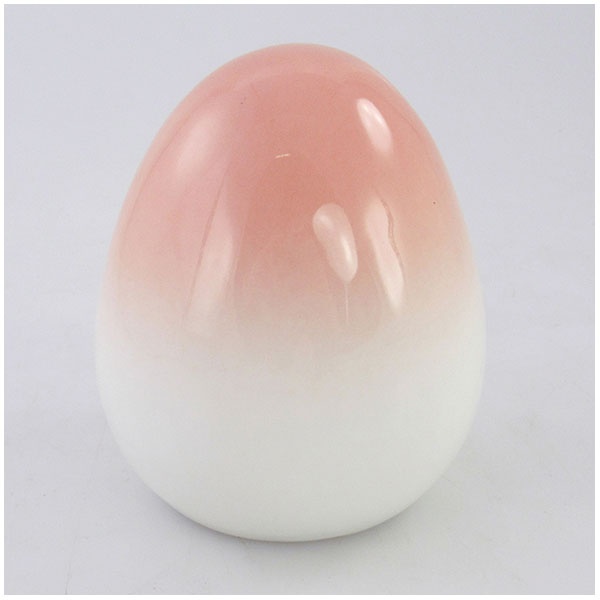 Deko Porzellan-Ei mit Farbverlauf apricot zum Stellen