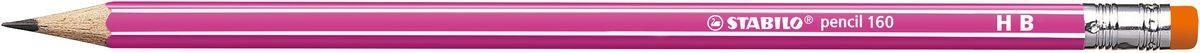 Stabilo Bleistift pink mit Radierer pencil 160 HB