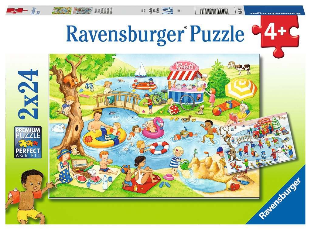 Ravensburger Puzzle Freizeit am See 2 x 24 Teile