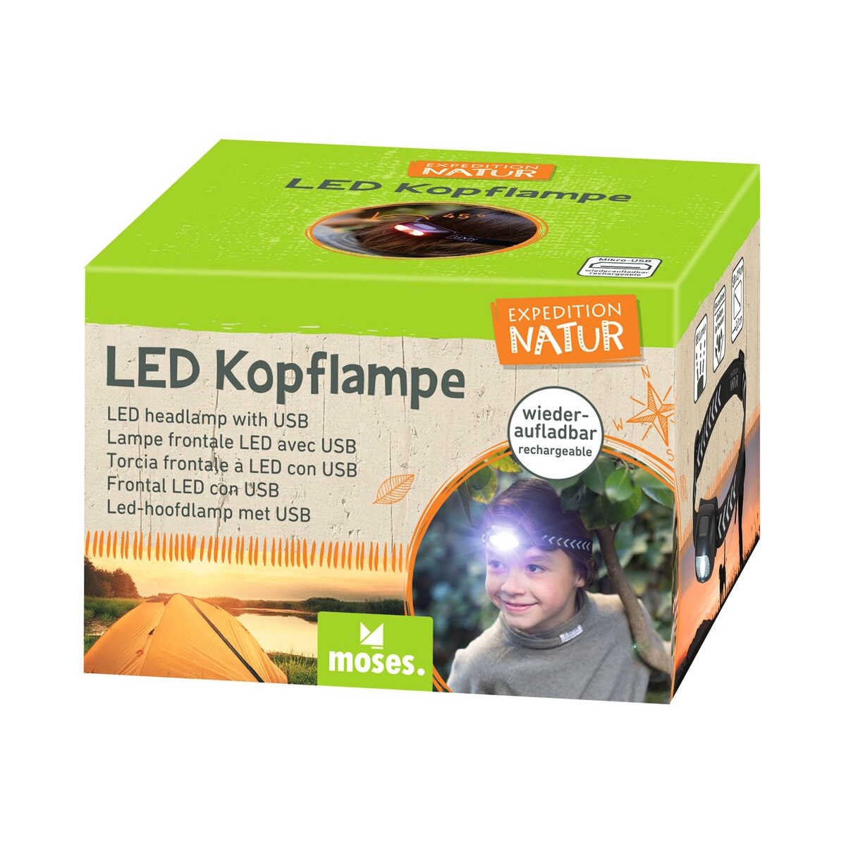 Expedition Natur LED Kopflampe von Moses