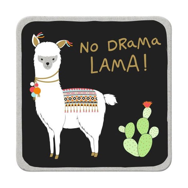 Untersetzer Kork No Drama Lama von Sheepworld