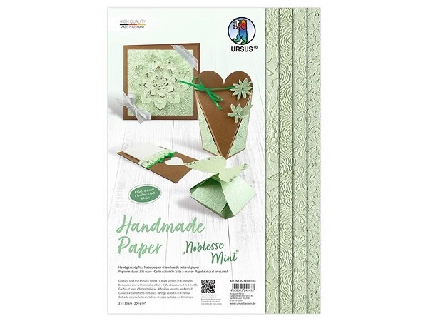 Bastelpapier Handgeschöpftes Naturpapier Noblesse mint