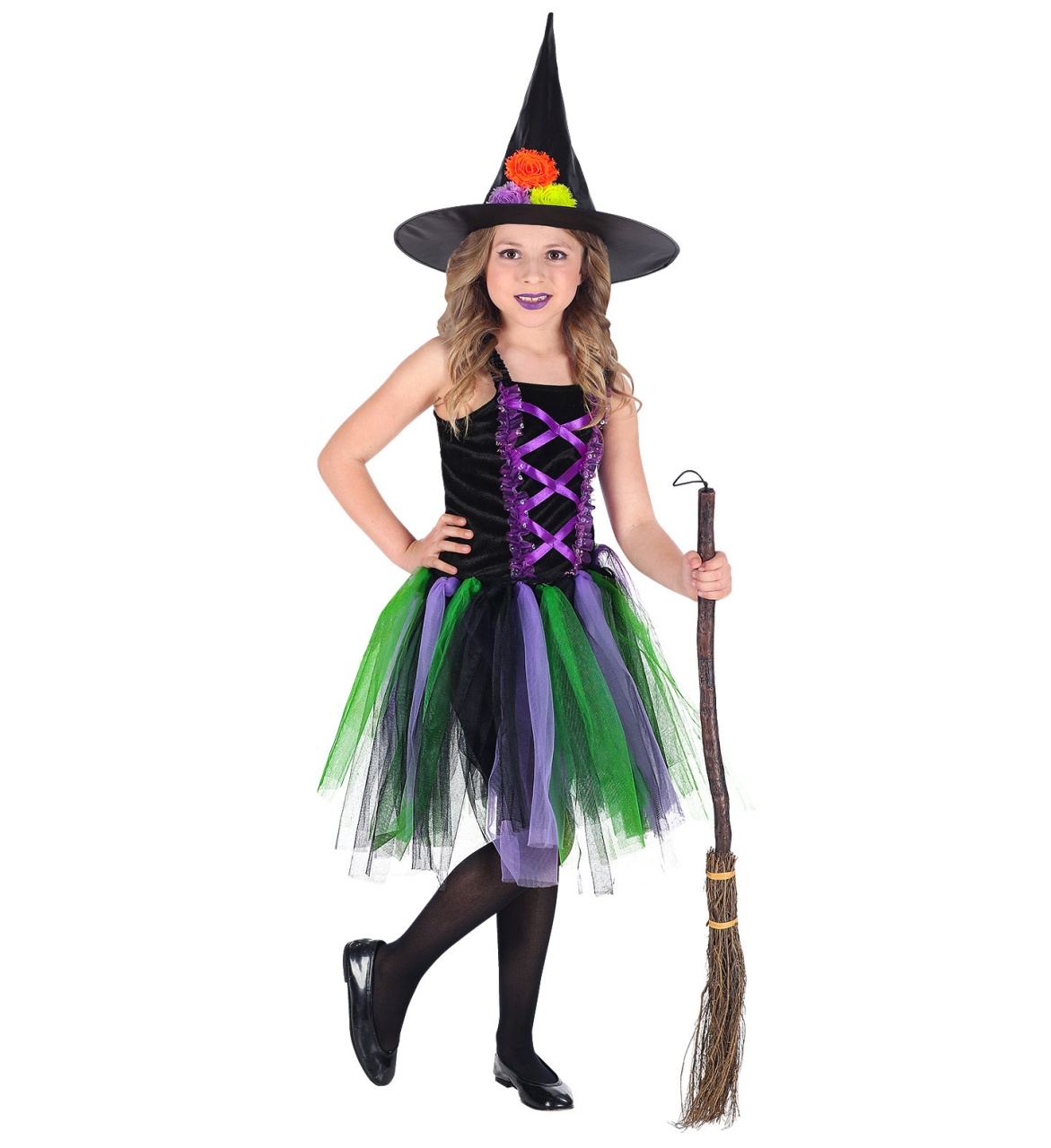 Kostüm Hexe mit Hut Einheitsgröße