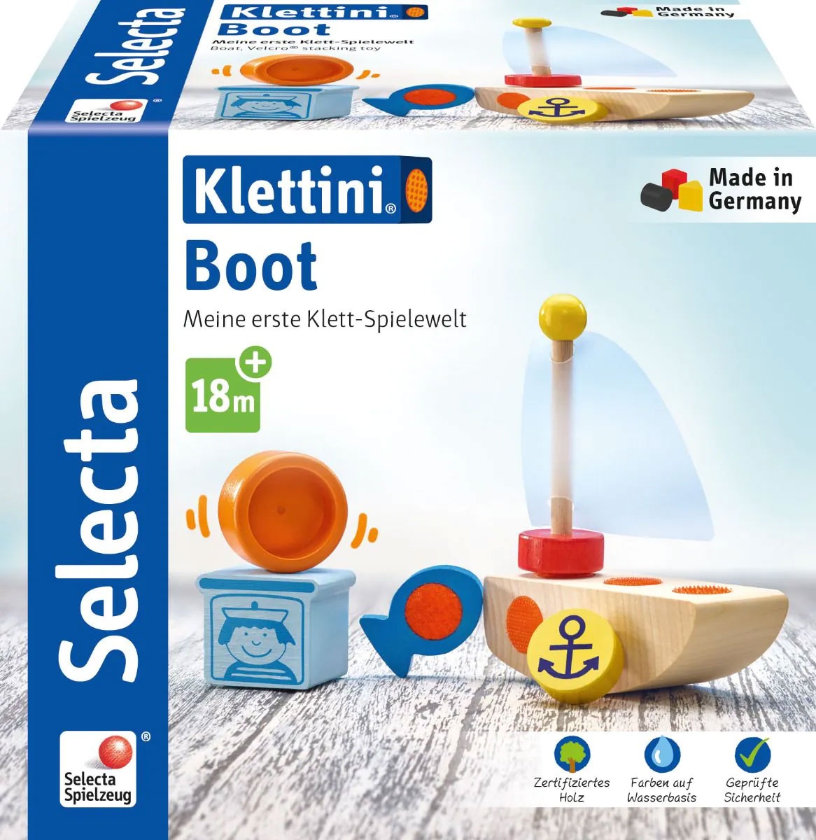 Klettini Boot Klett und Stapelspielzeug von Selecta