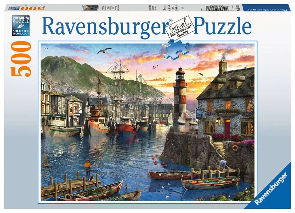 Ravensburger Puzzle Morgens am Hafen 500 Teile