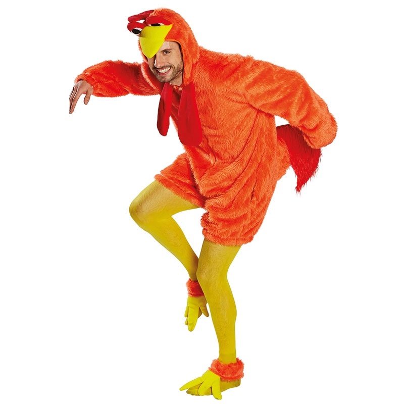 Kostüm Crazy Chicken Huhn orange M Herrenkostüm