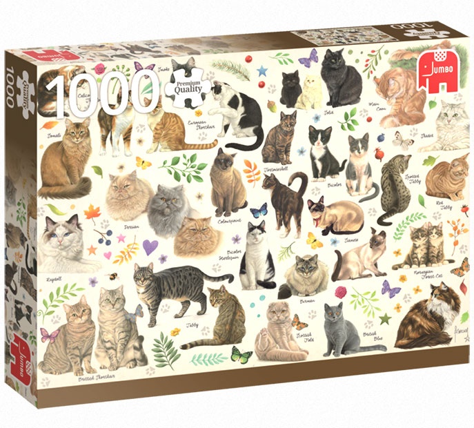 Puzzle Katzenposter 1000 Teile von Jumbo
