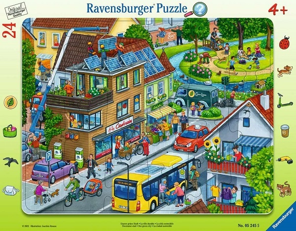 Ravensburger Rahmenpuzzle Unsere grüne Stadt 24 Teile