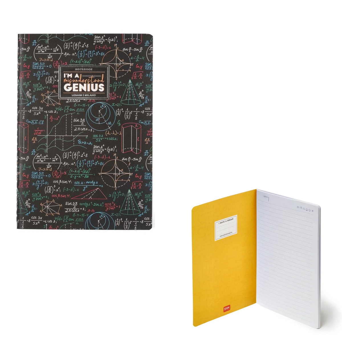 Liniertes Notizbuch - Medium - A5-Format Genius