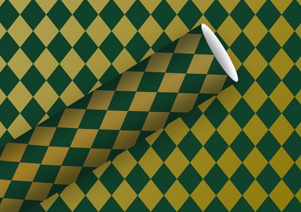 Geschenkpapier-Rolle Rhombic smaragd 70 x 200 cm