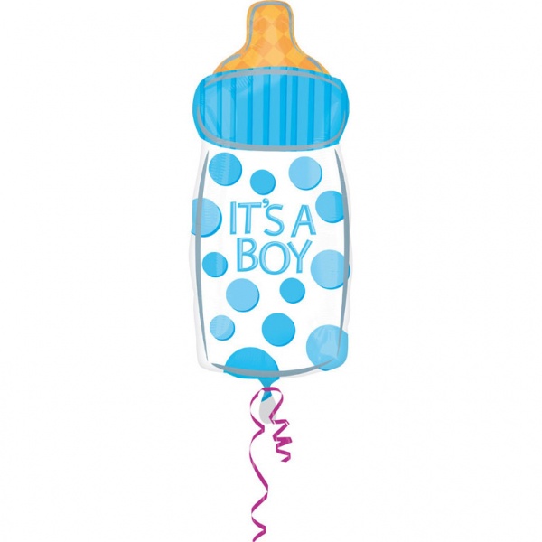 Folienballon Babyflasche It`s a Boy 25 x 58 cm