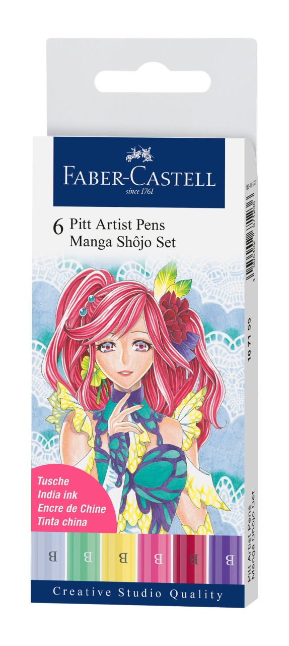 Faber Castell Tuschestift Pitt Artist Pen Manga Shojo 6x